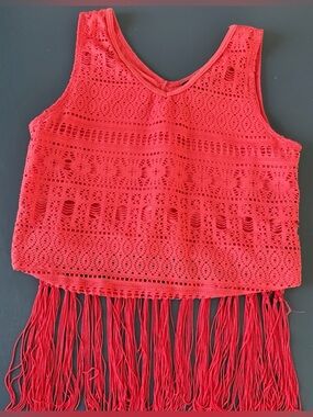 Bebe Vibrant Coral Knit Top